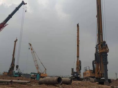 鋼鐵脊梁，徐工力量 十一臺XR360旋挖鉆機(jī)集群作戰(zhàn)，鑄就河北特大鋼廠建設(shè)新豐碑
